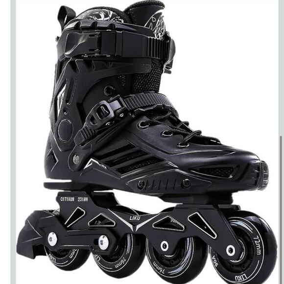 LIKU Black Professional Inline Skates Unisex
Womens 7 Mens 6 Open Box Black New - Picture 1 of 6